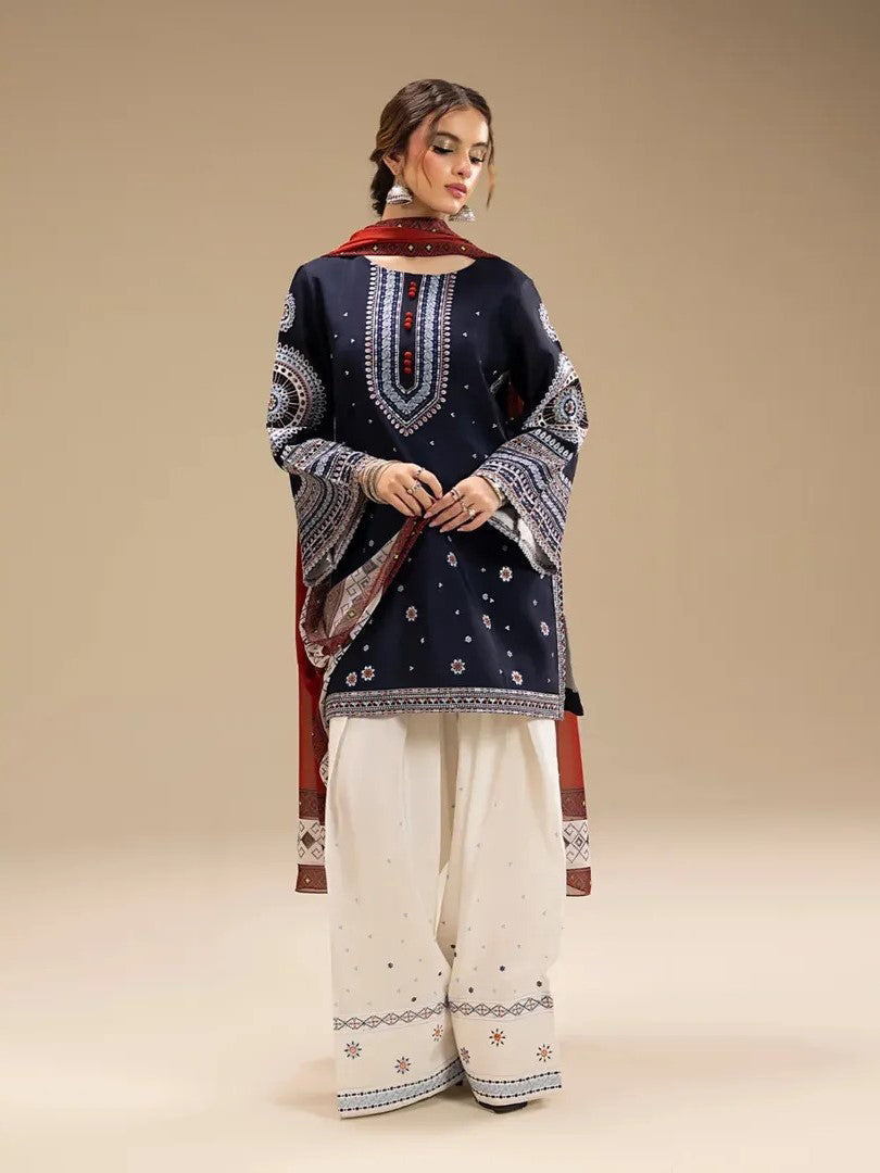 Rangrez – Heavy Embroidered 3-Piece Suit (UNStitched) FT-09