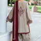 Baroque - Winter 3PC Dhanak Embroidered Suit -