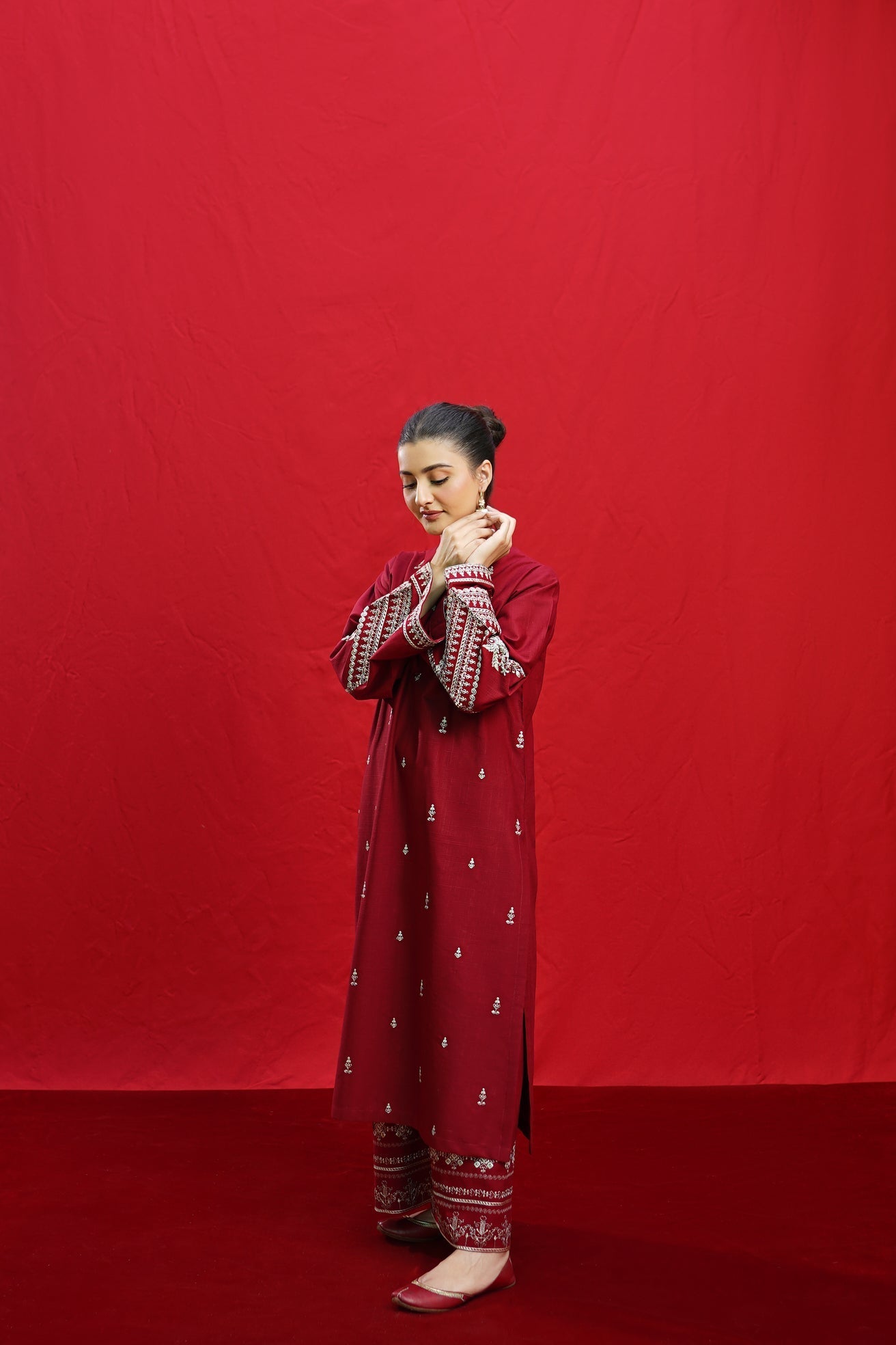 ELKA – Luxury Embroidered 3-Piece in DHANAK