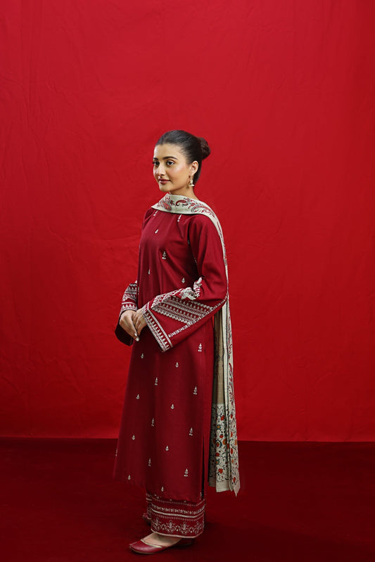 ELKA – Luxury Embroidered 3-Piece in DHANAK