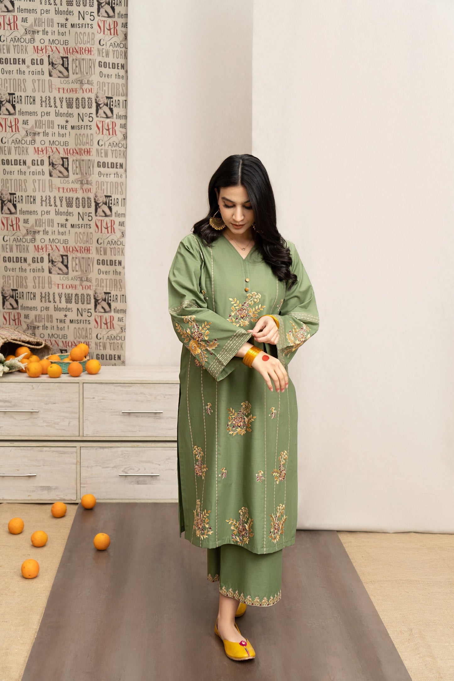 HABIBA – Luxury Embroidered 3-Piece in DHANAK