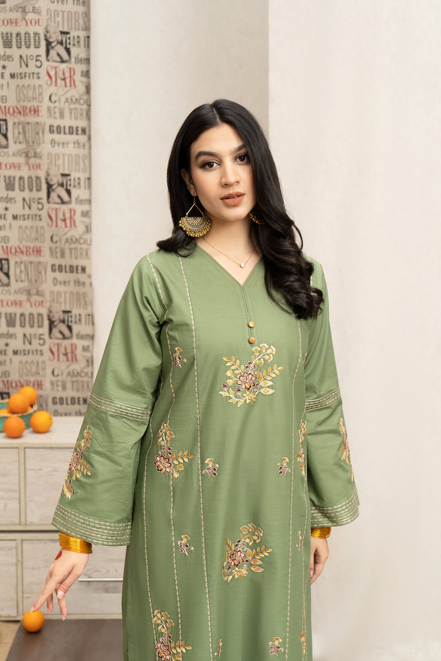 HABIBA – Luxury Embroidered 3-Piece in DHANAK