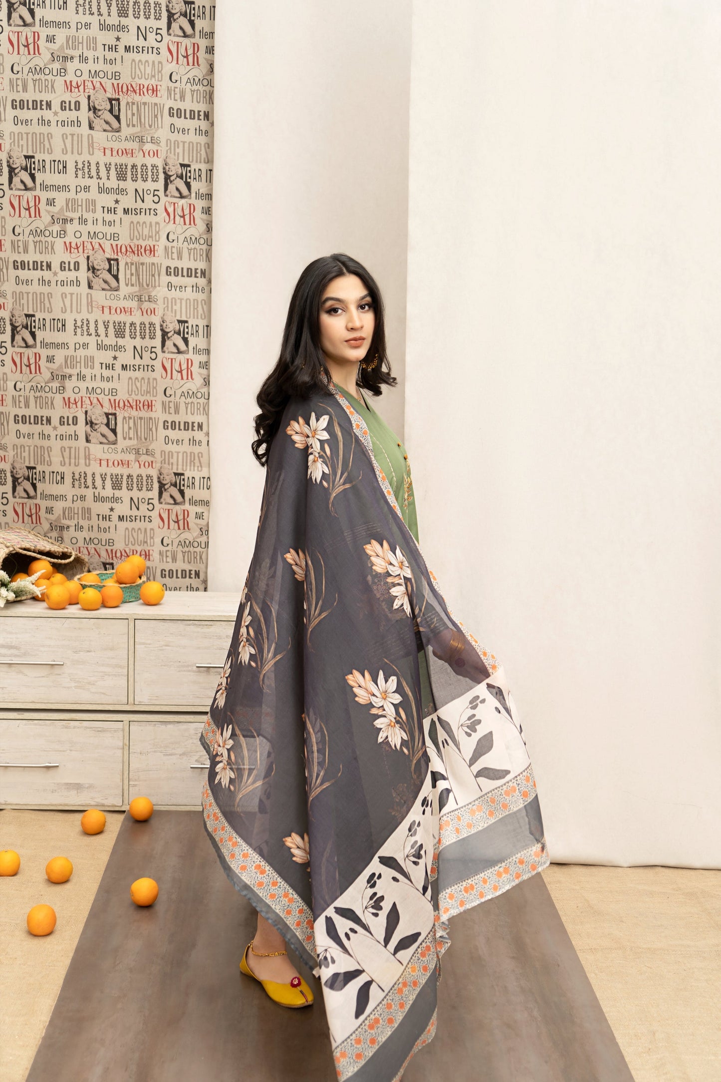 HABIBA – Luxury Embroidered 3-Piece in DHANAK